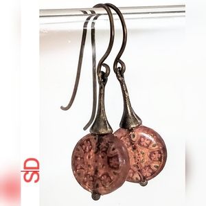 Tensha Japanese Glass Drop Earrings